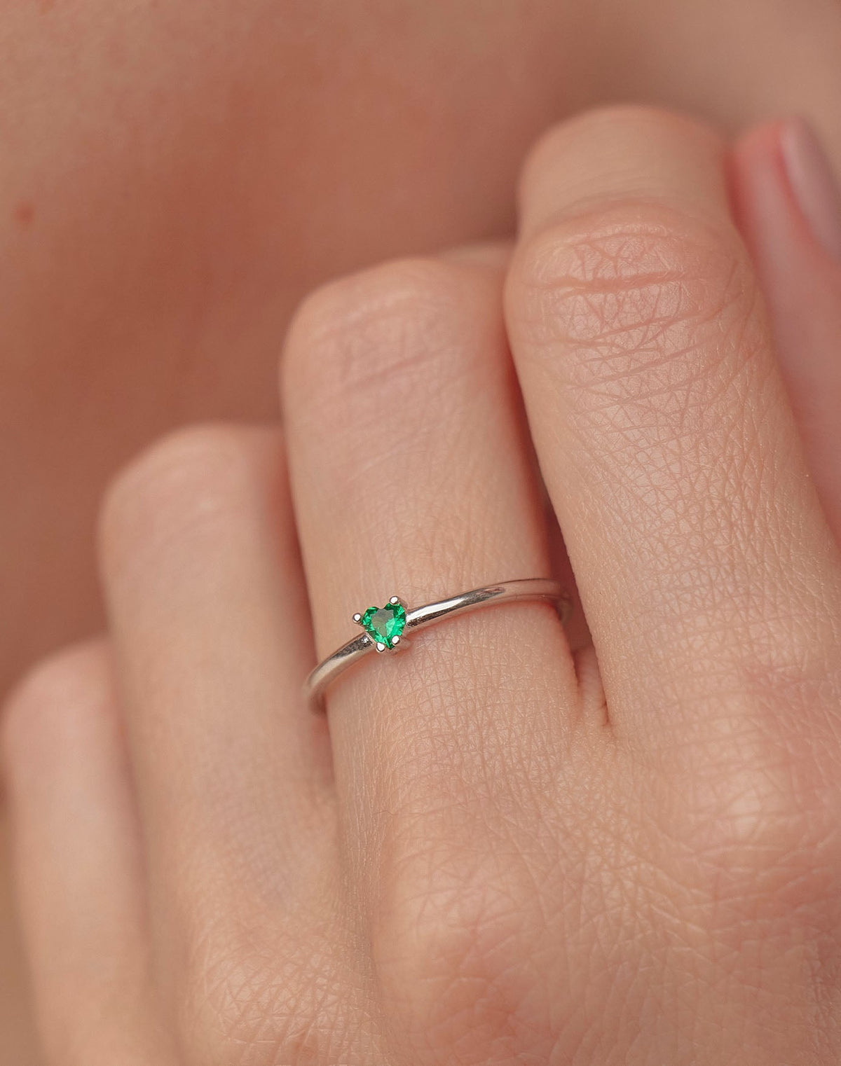 Anillo en Plata 925 Zircón Emerald Love