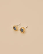 Aretes Cristal Azúl Profundo