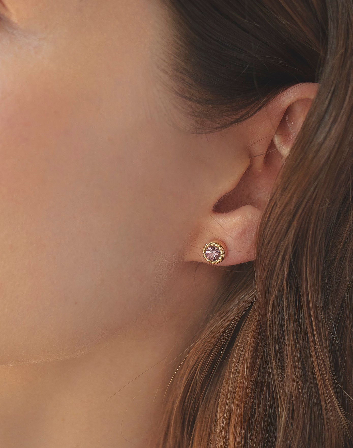 Aretes Cristal Lila