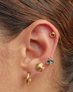 Aretes Mini Abeja Navy