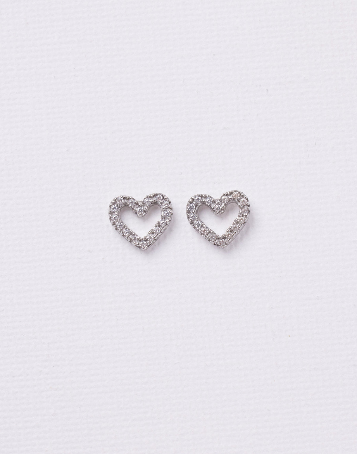 Aretes en Plata 925 Corazón Clear