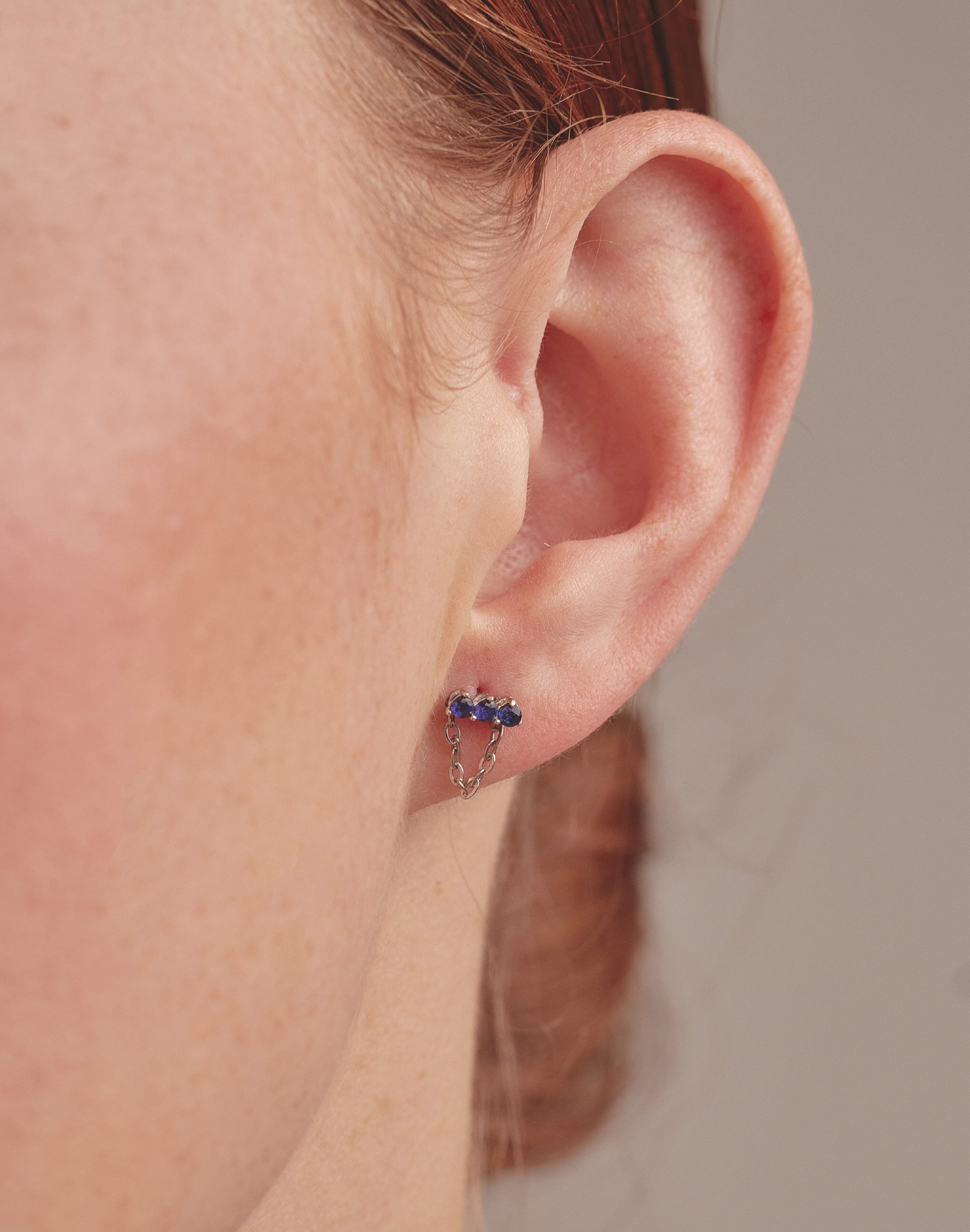 Aretes en Plata Zircón Sapphire