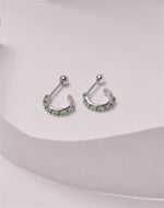 Candongas en Plata 925 Zircón Emerald