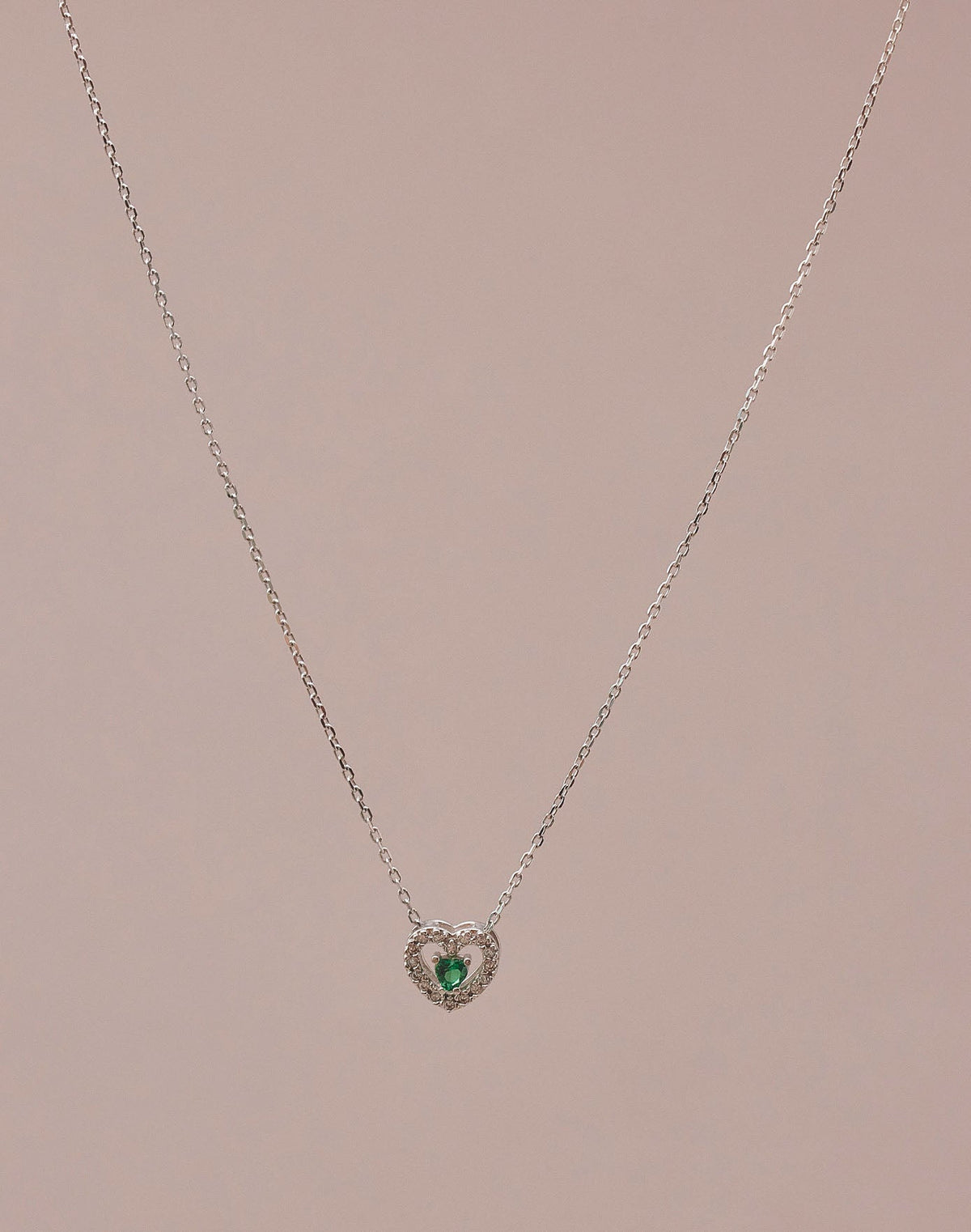 Collar en Plata 925 Zircón Emerald Love