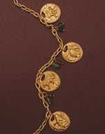 Maxi Collar + Aretes Monedas Selva Verde