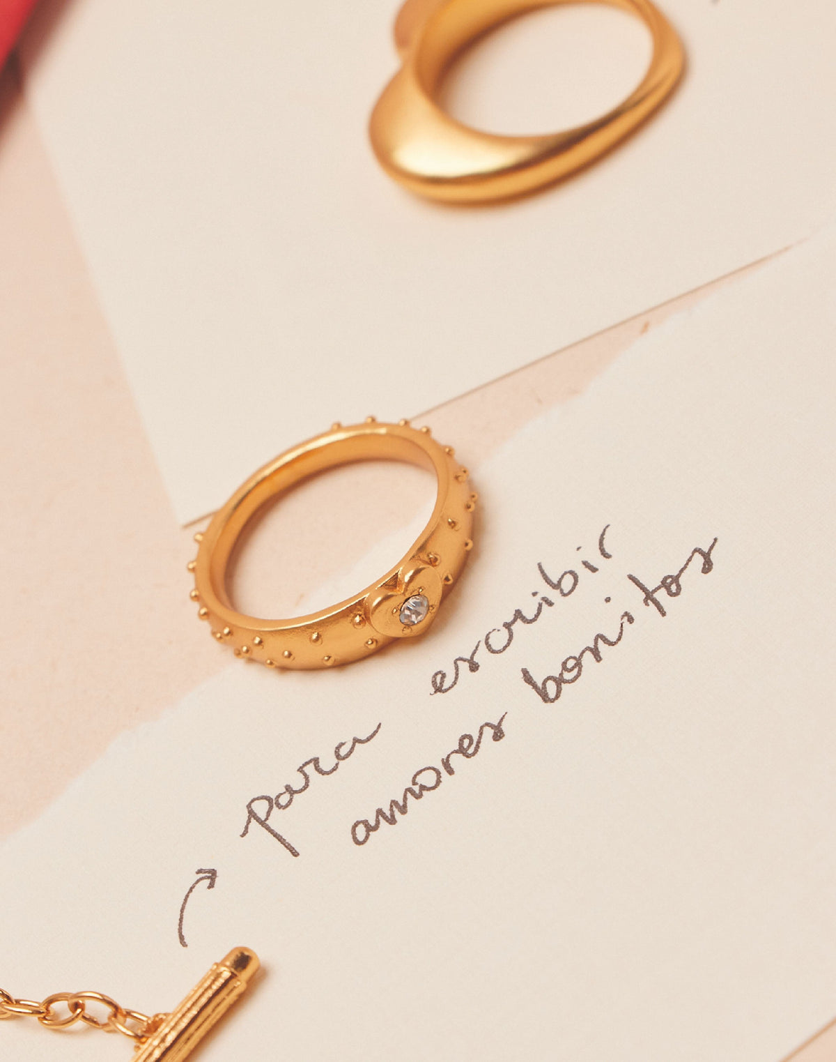 Set de 3 Anillos Corazón de Melón