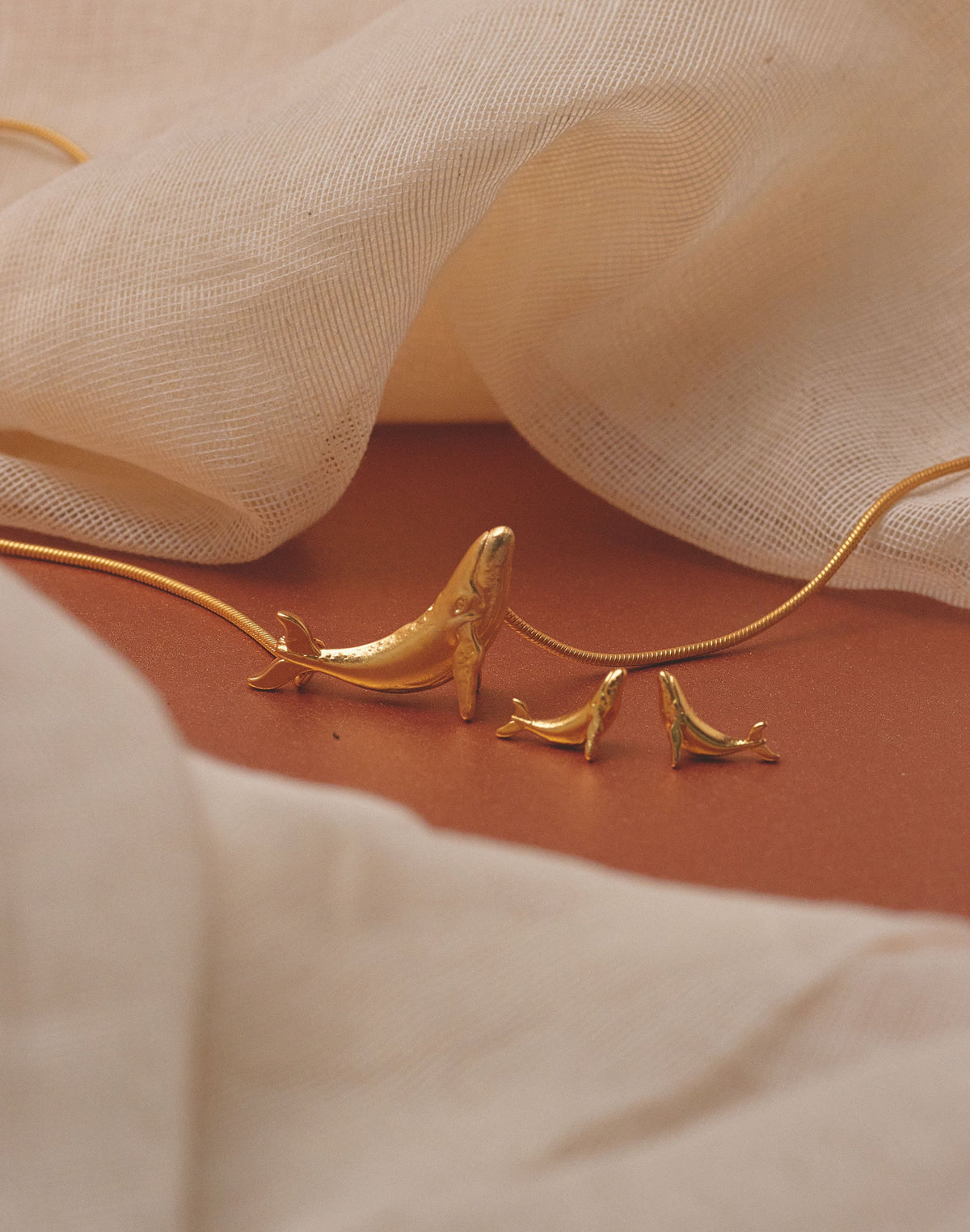 Set de Collar + Aretes Ballena